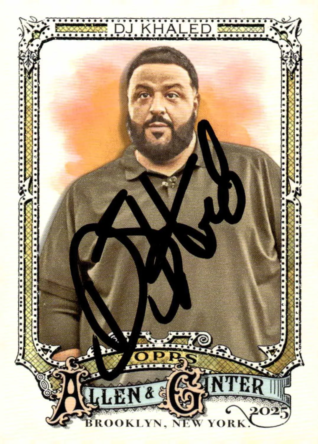 DJ Khaled — DJ Khaled Signed Allen & Ginter Card COA 1 Proof Photo