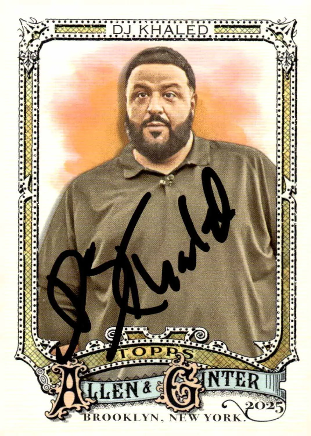 DJ Khaled — DJ Khaled Signed Allen & Ginter Card COA 4 Proof Photo
