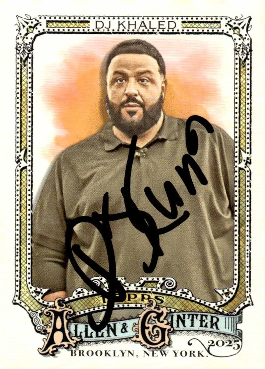 DJ Khaled — DJ Khaled Signed Allen & Ginter Card COA 5 Proof Photo
