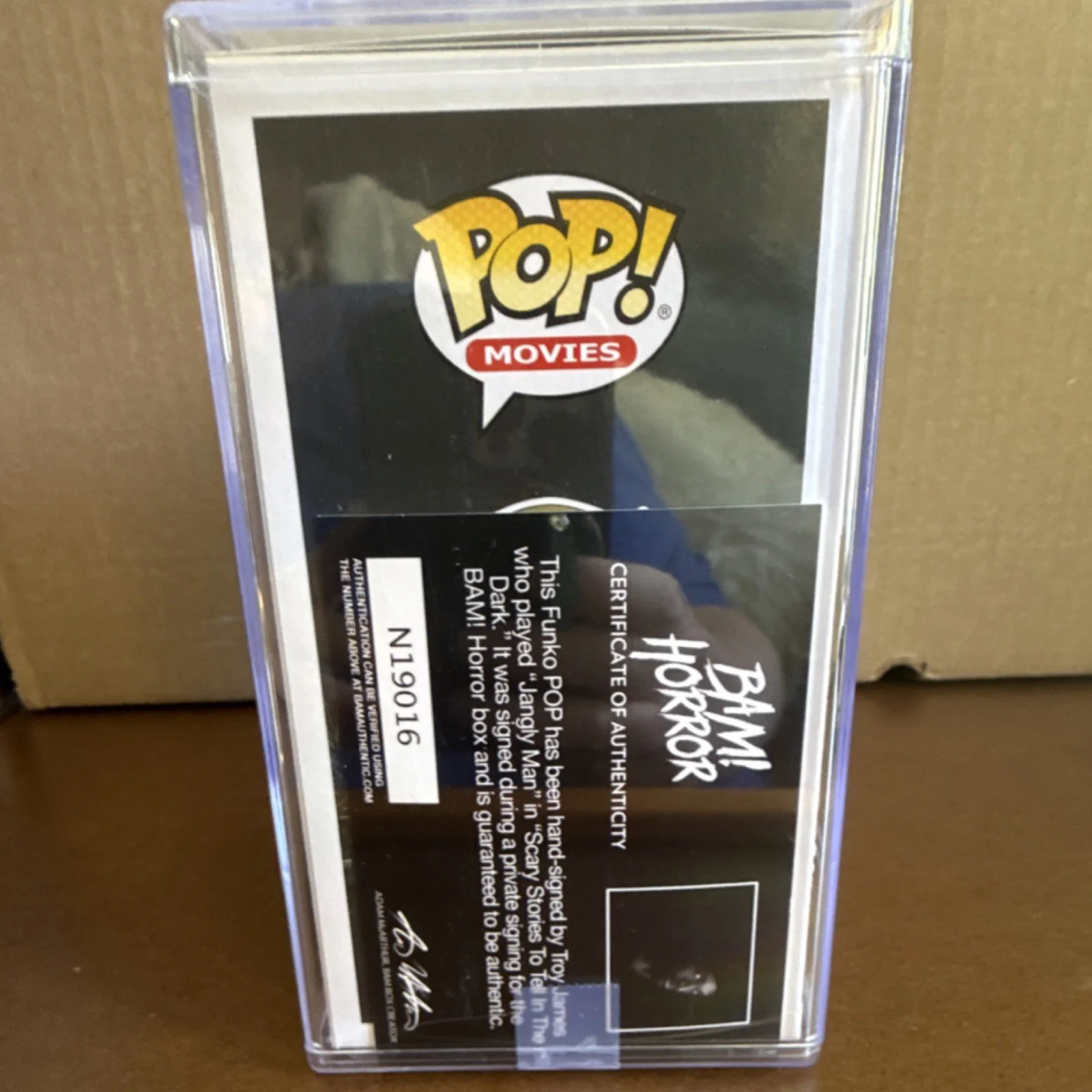 Troy James — Funko Pop Jangly Man Signed by Troy James Scary Stories BAM Horror COA, изображение 3