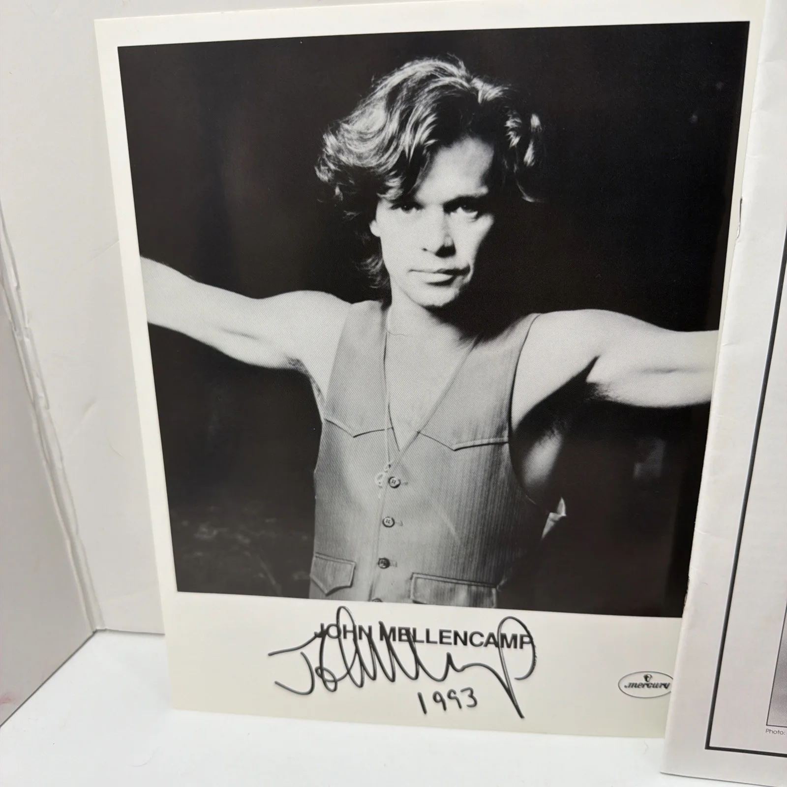 Big John Mellencamp Merch Lot 2 Autographed 8x10 Photos Order Form Sticker Bio, image 5