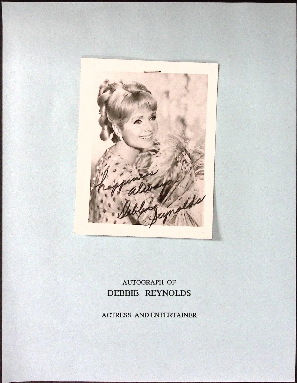 Debbie Reynolds — Debbie Reynolds Actress 3.25 x 4.5" Photo Autographed Autopen, изображение 3