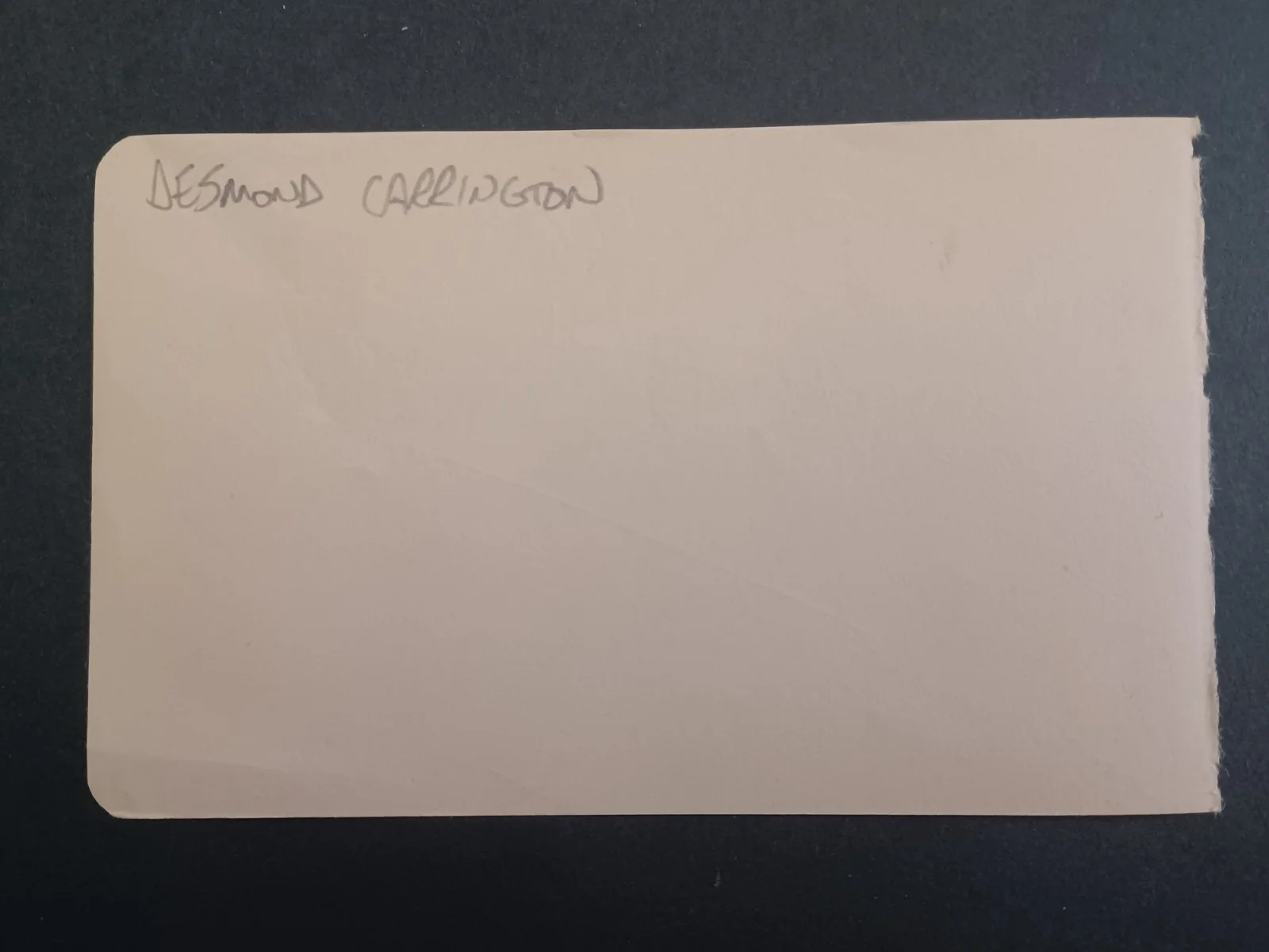 Desmond Carrington (d. 2017) Signed Album Page - Emergency Ward 10, изображение 2