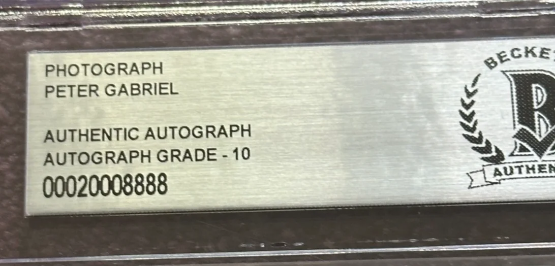 PETER GABRIEL Signed GRAMMY 8 X 10 PHOTO Beckett Encapsulated AUTO 10, изображение 3