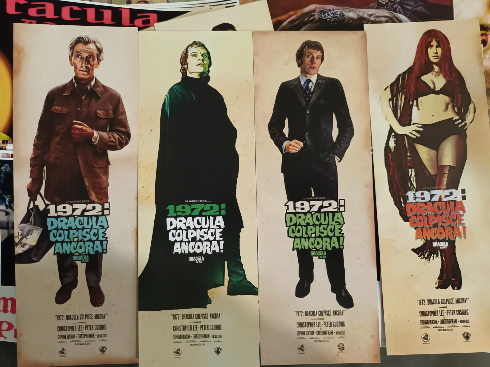 Hammer Horror-Dracula 1972 AD. 26 glossy lobby cards/10 bookmarkers/3 art cards., изображение 3