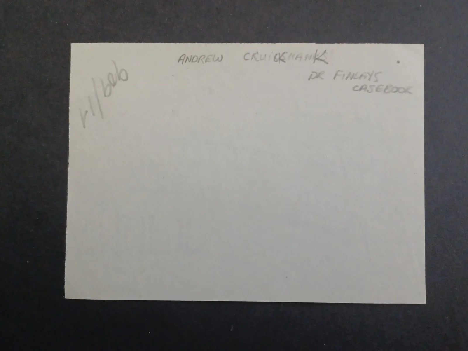 Andrew Cruickshank (d. 1988) Signed Paper - Dr. Finlay's Casebook, image 2