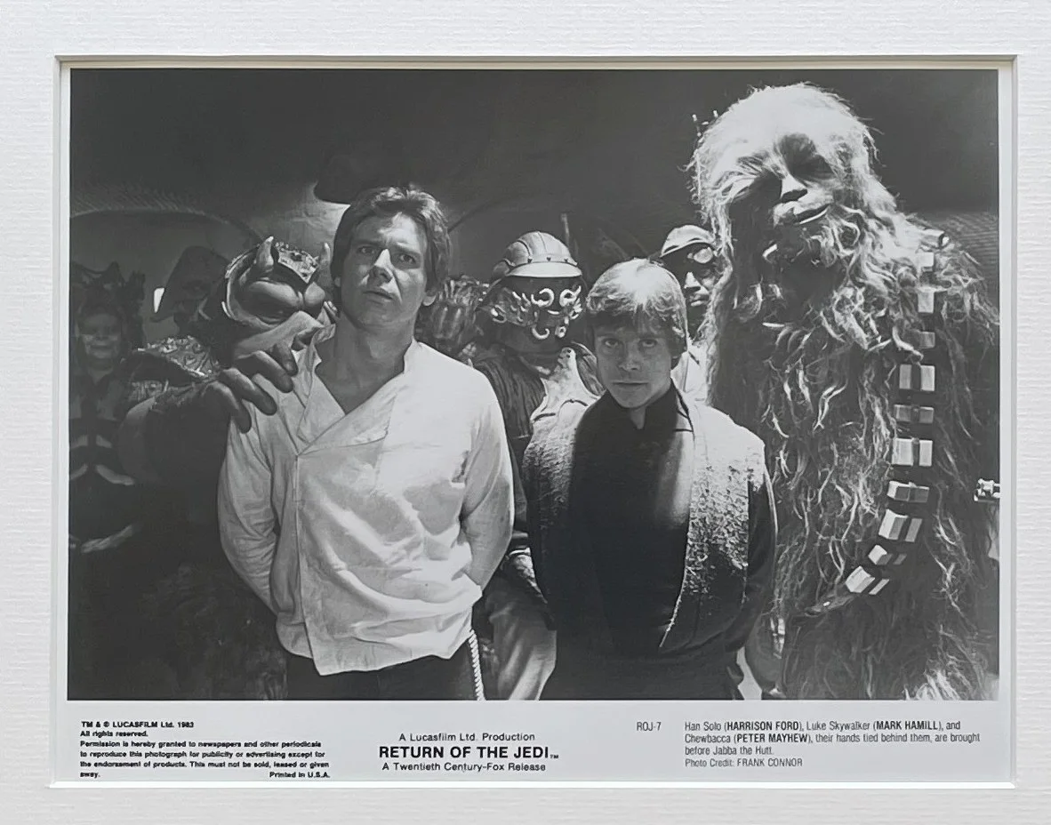 Star Wars Return Of The Jedi Photo Original 8X10 Inch B&W Press Still: Framed, изображение 3