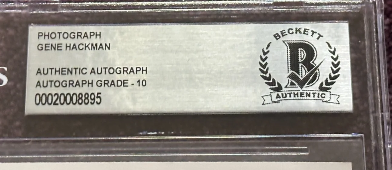GENE HACKMAN — GENE HACKMAN Signed HOOSIERS 8 X 10 PHOTO Beckett Encapsulated AUTO 10, image 3
