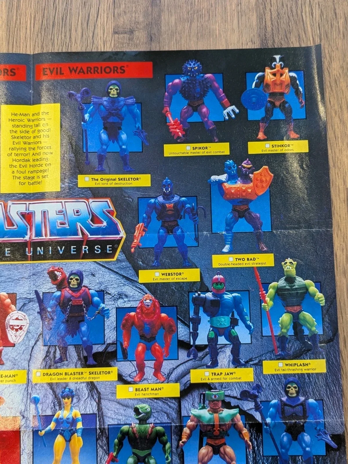Vintage He Man Collectors Poster 1980s Rare MOTU, изображение 3