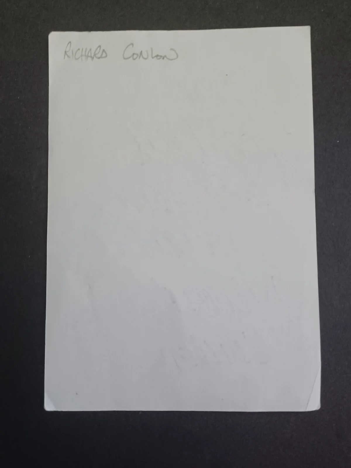 Richard Conlon Signed Paper - English Playwright, image 2