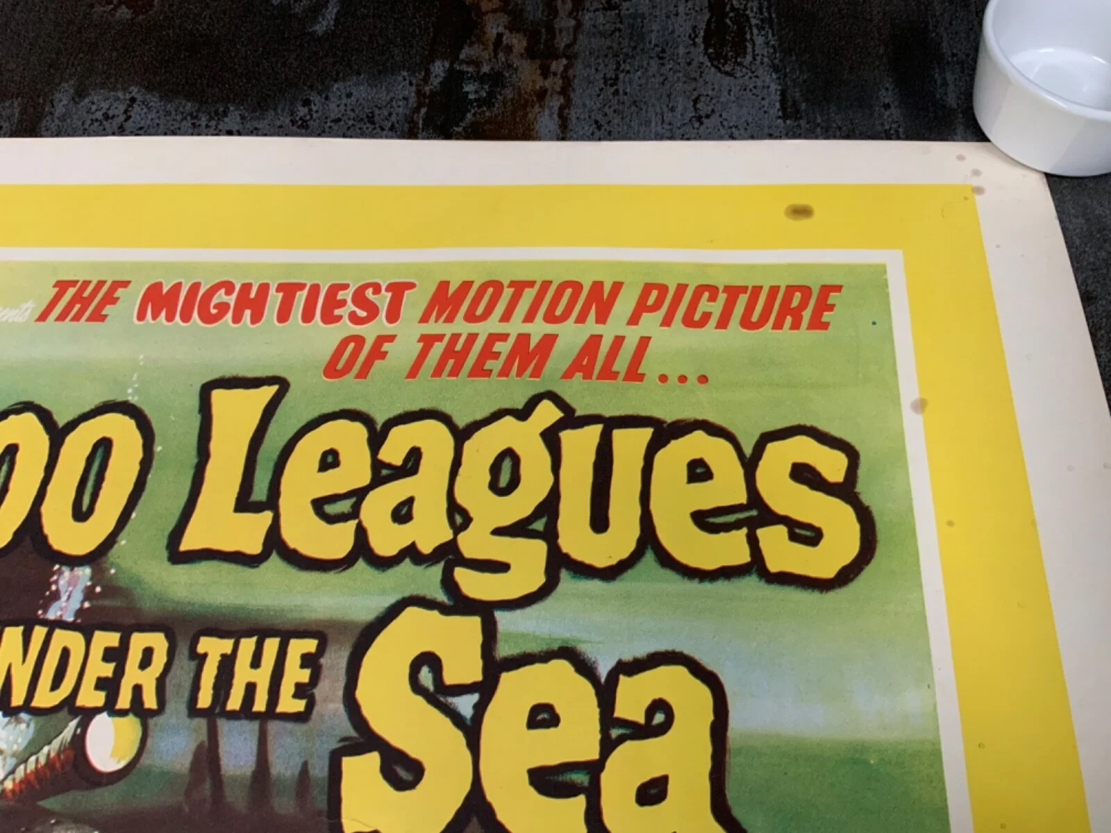 20,000 LEAGUES UNDER THE SEA 1954 VERY RARE ROLLED 22-28 UK MOVIE POSTER DOUGLA, изображение 4