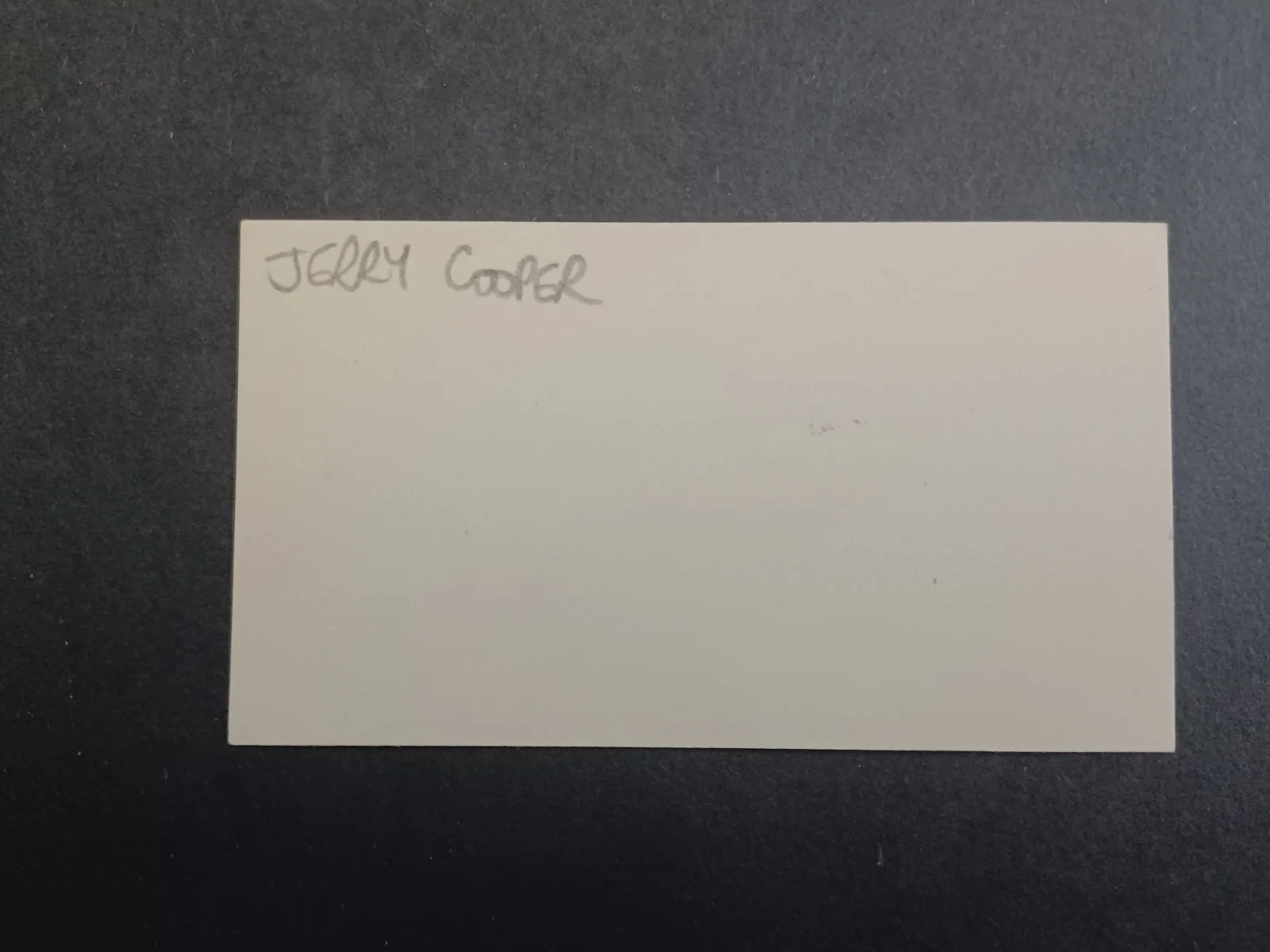 Jerry Cooper Signed Card - 1940s Actor, Singer, image 2
