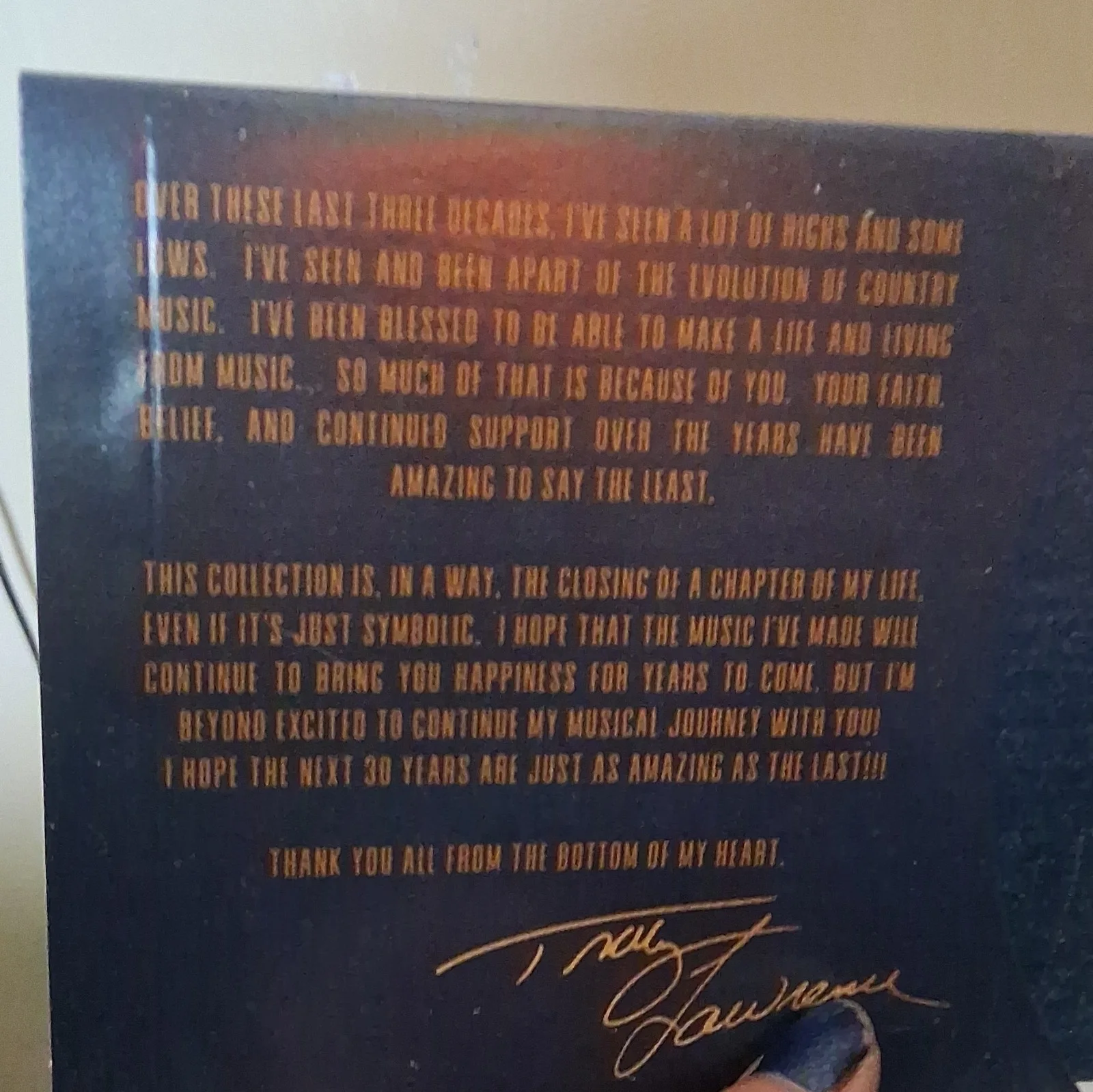 Tracy Lawrence 30 Years Autographed Original Country Music CD., image 5
