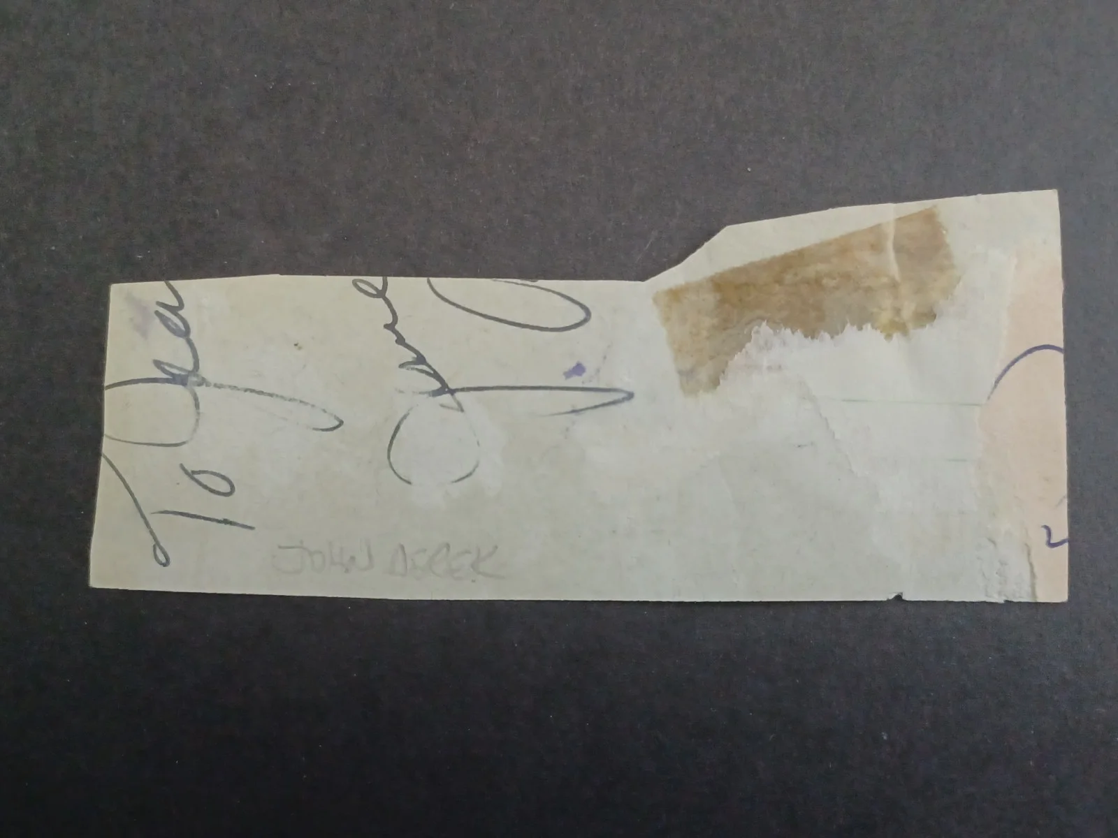 John Derek (d. 1998) Signed Cut - All the King's Men, The Ten Commandments, image 2