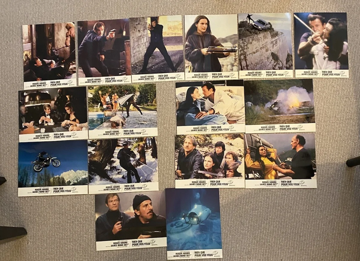 JAMES BOND - FOR YOUR EYES ONLY-RIEN QUE POUR VOS VOUS FRENCH LOBBY CARDS All 16, изображение 2