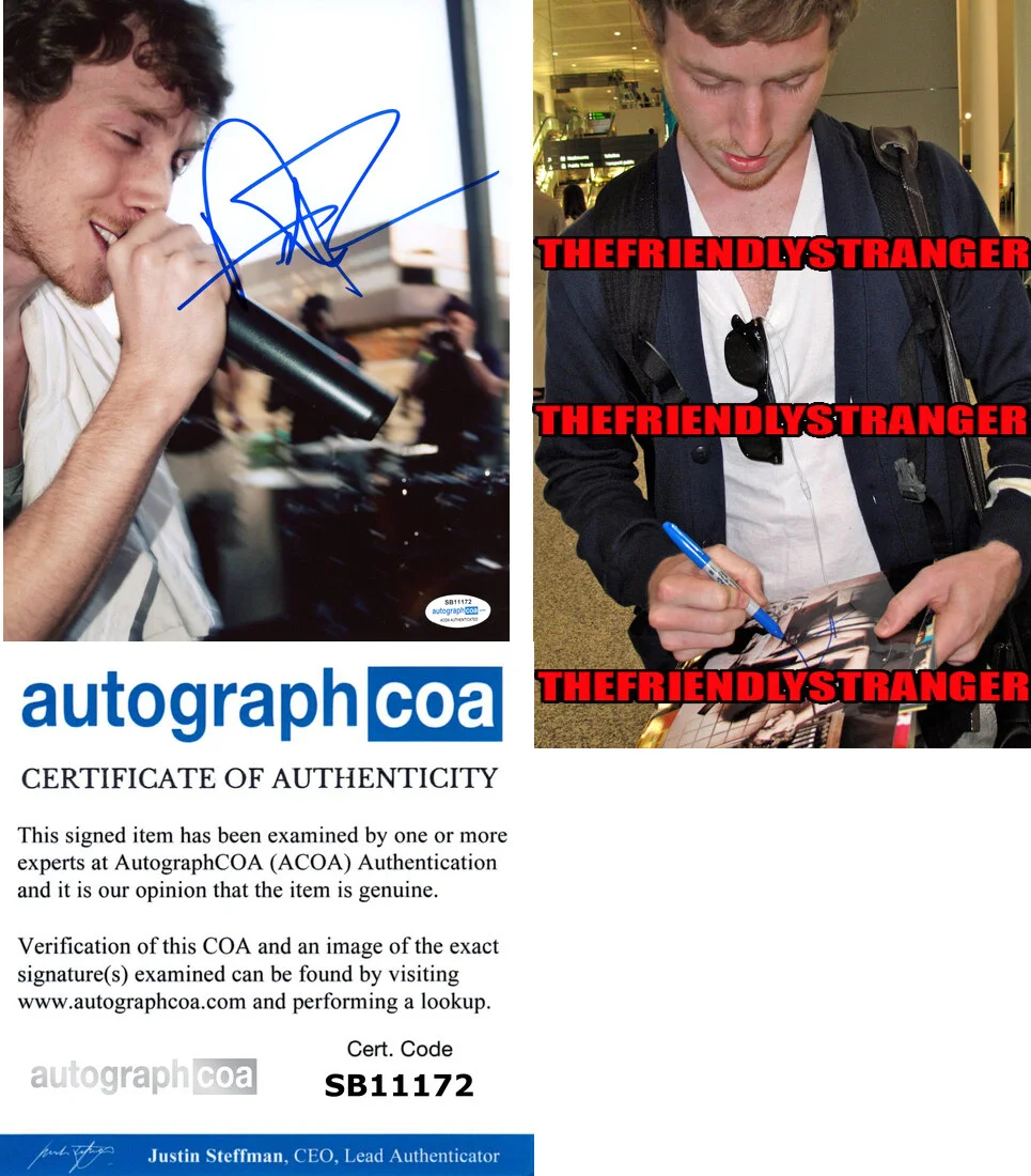 ASHER ROTH — Asher Roth signed Auto 8x10 Photo RAPPER Proof g EMINEM I Love College ACOA COA