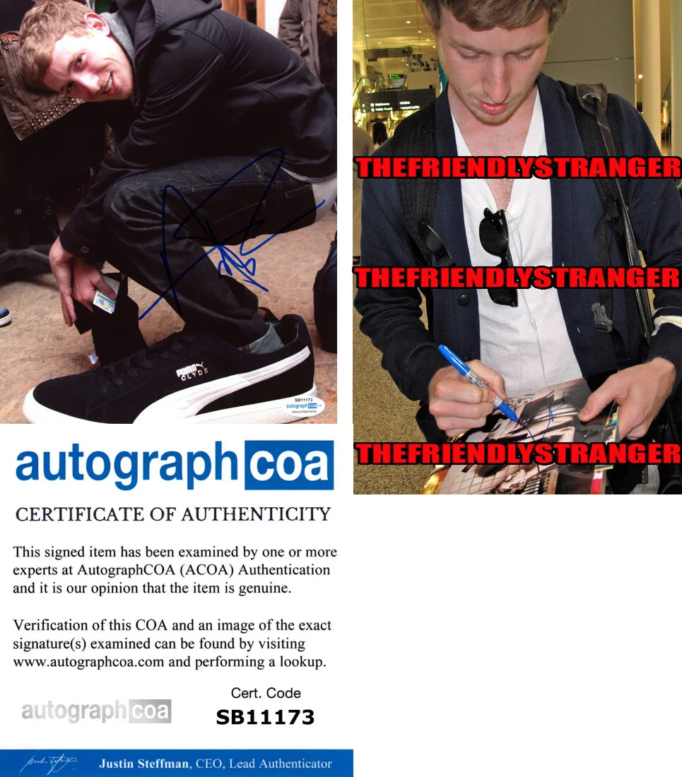 ASHER ROTH — Asher Roth signed Auto 8x10 Photo RAPPER Proof h EMINEM I Love College ACOA COA