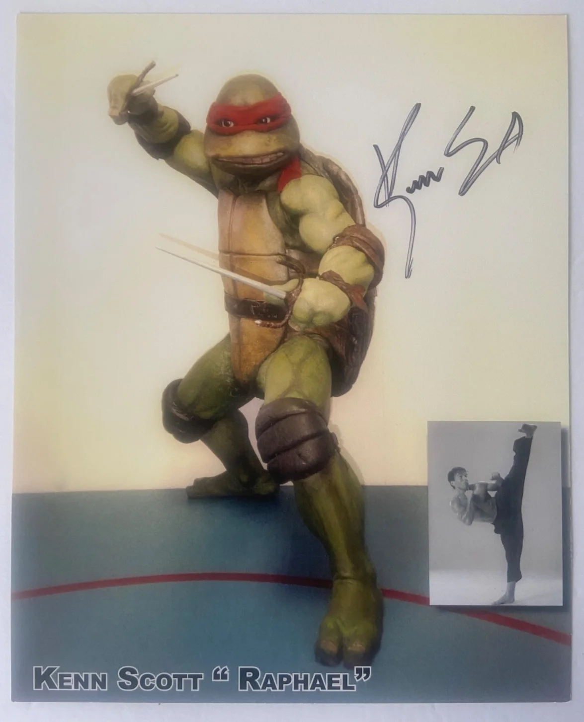 Kenn Scott as Raphael of TMNT Signed 8"x10" Color Photo, image 2