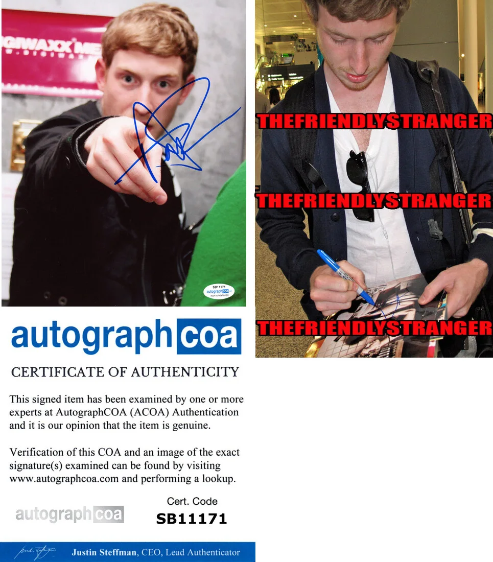 ASHER ROTH — Asher Roth signed Auto 8x10 Photo RAPPER Proof f EMINEM I Love College ACOA COA