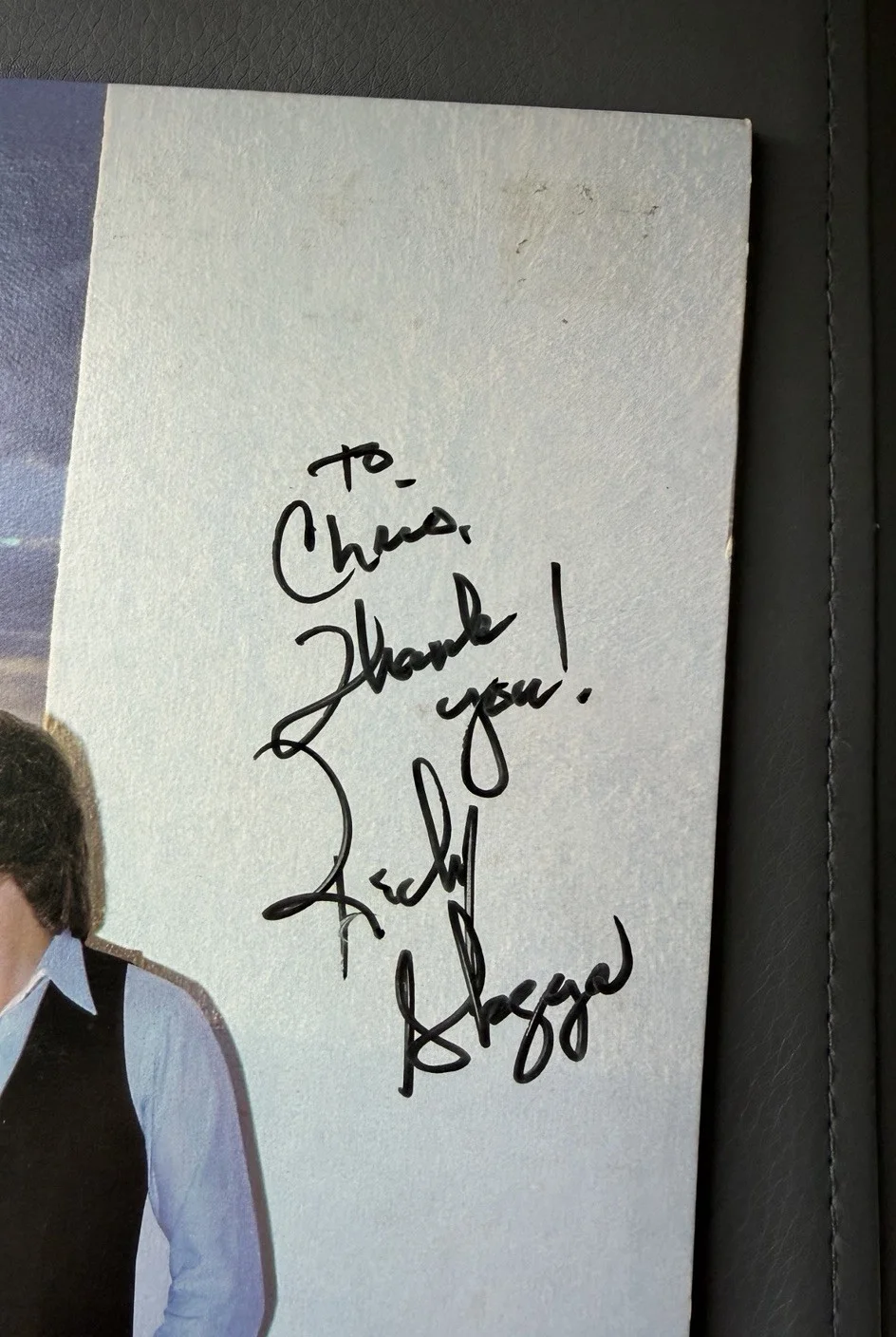 RICKY SKAGGS AUTOGRAPHED SIGNED VINYL RECORD! COUNTRY MUSIC LEGEND TO CHRIS, изображение 2
