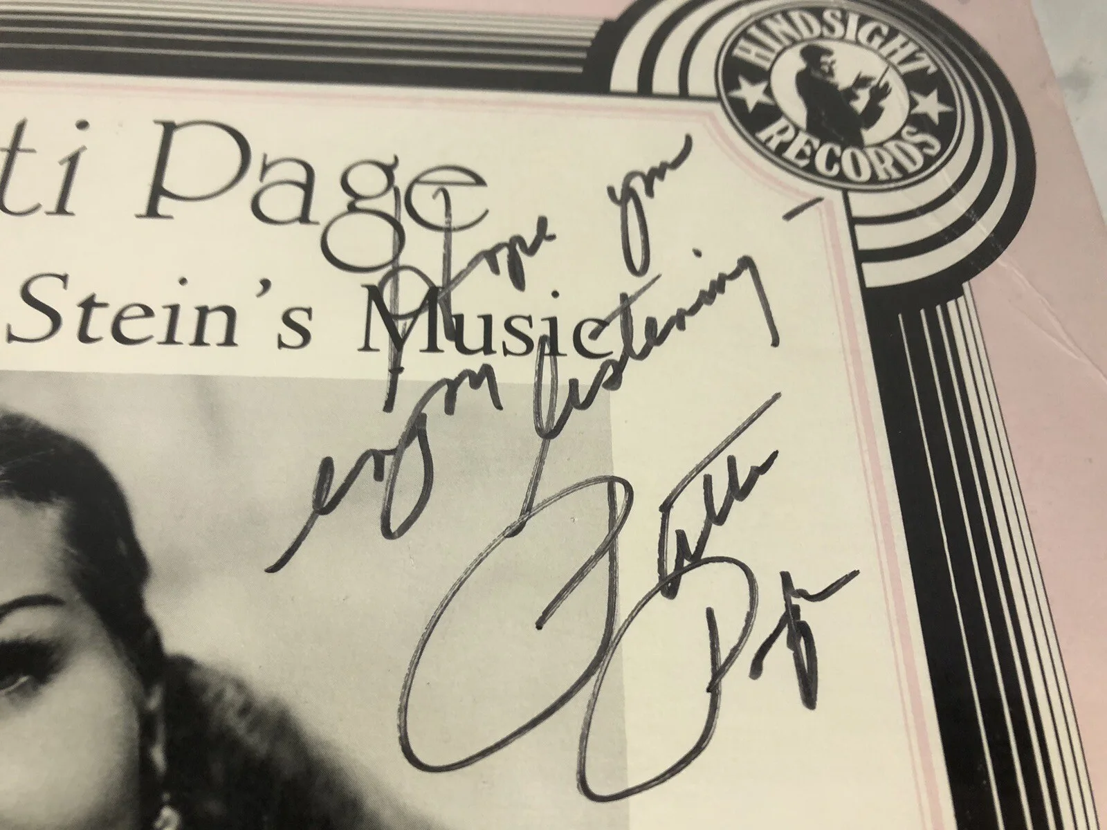 Vintage Patti Page Signed Autograph Vinyl Record The Uncollected Mirror Framed, image 3