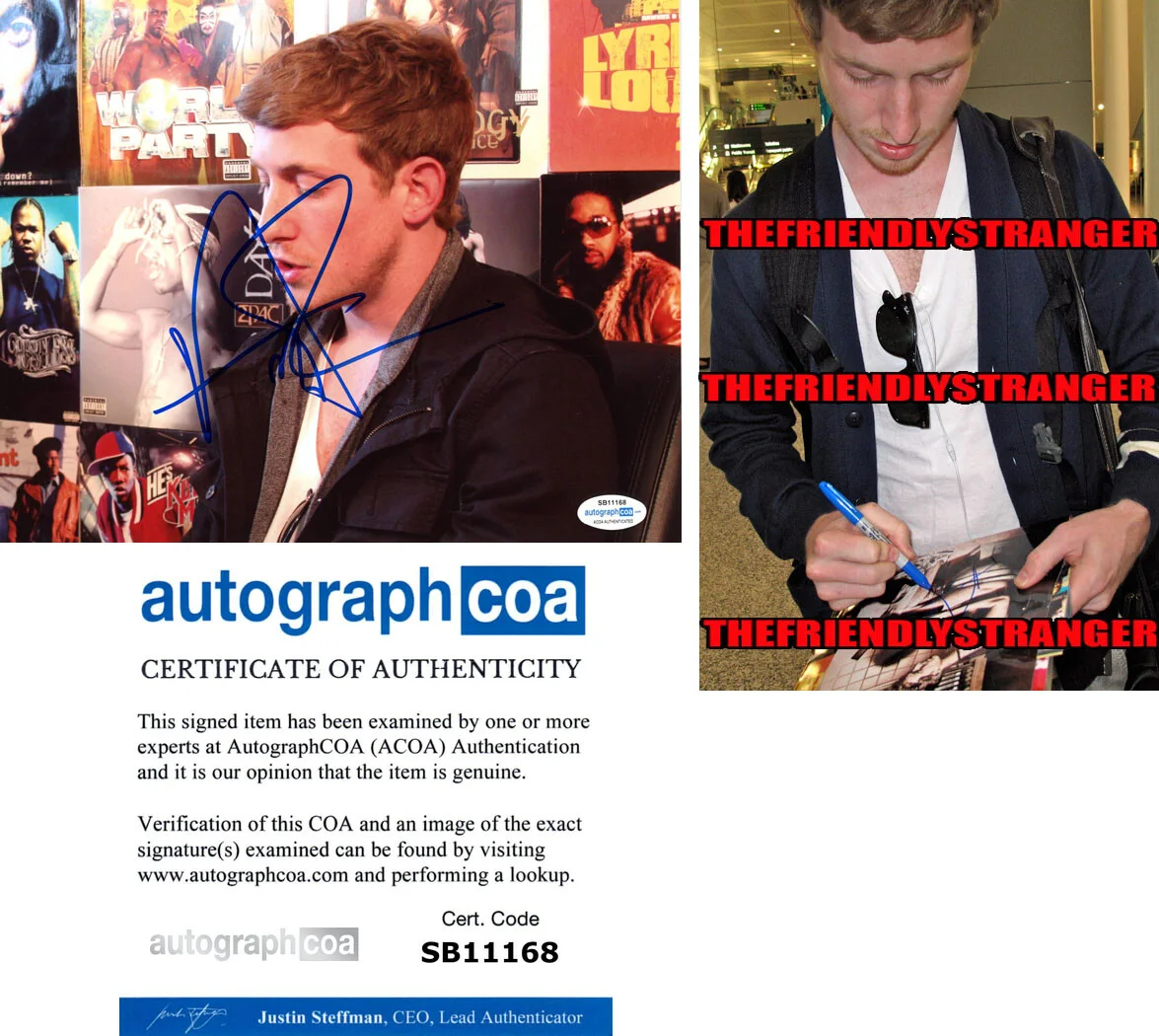ASHER ROTH — Asher Roth signed Auto 8x10 Photo RAPPER Proof c EMINEM I Love College ACOA COA