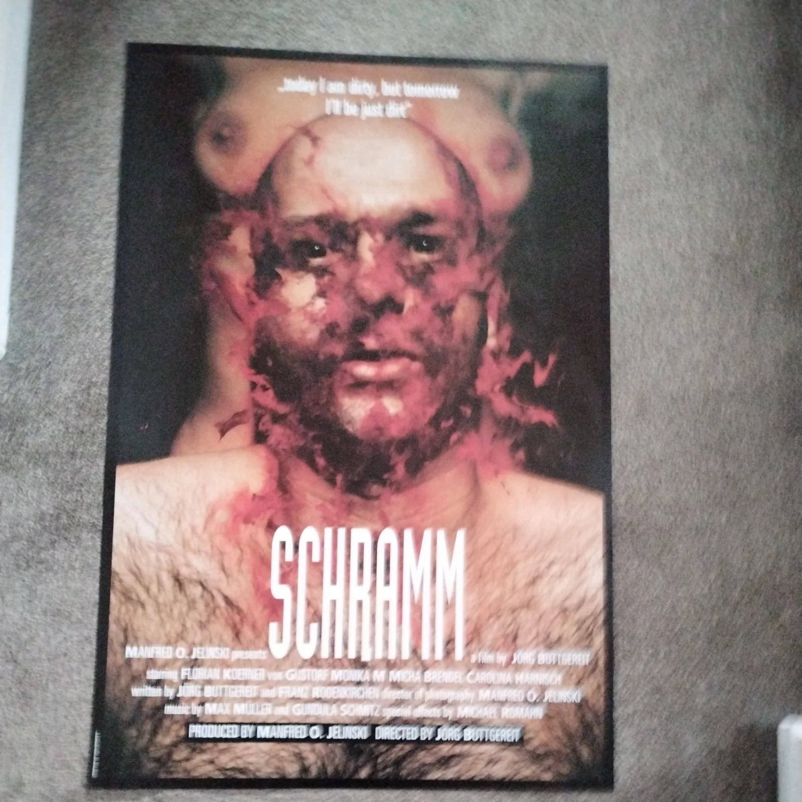 Original Schramm Cinema Movie Poster - Jorg Buttgereit - A1 Rolled VGC, изображение 3
