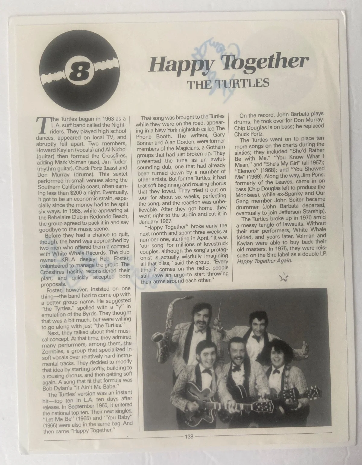The Young Rascals-Eddie & David Brigati-Signed 8" x 11" Magazine Page, изображение 4