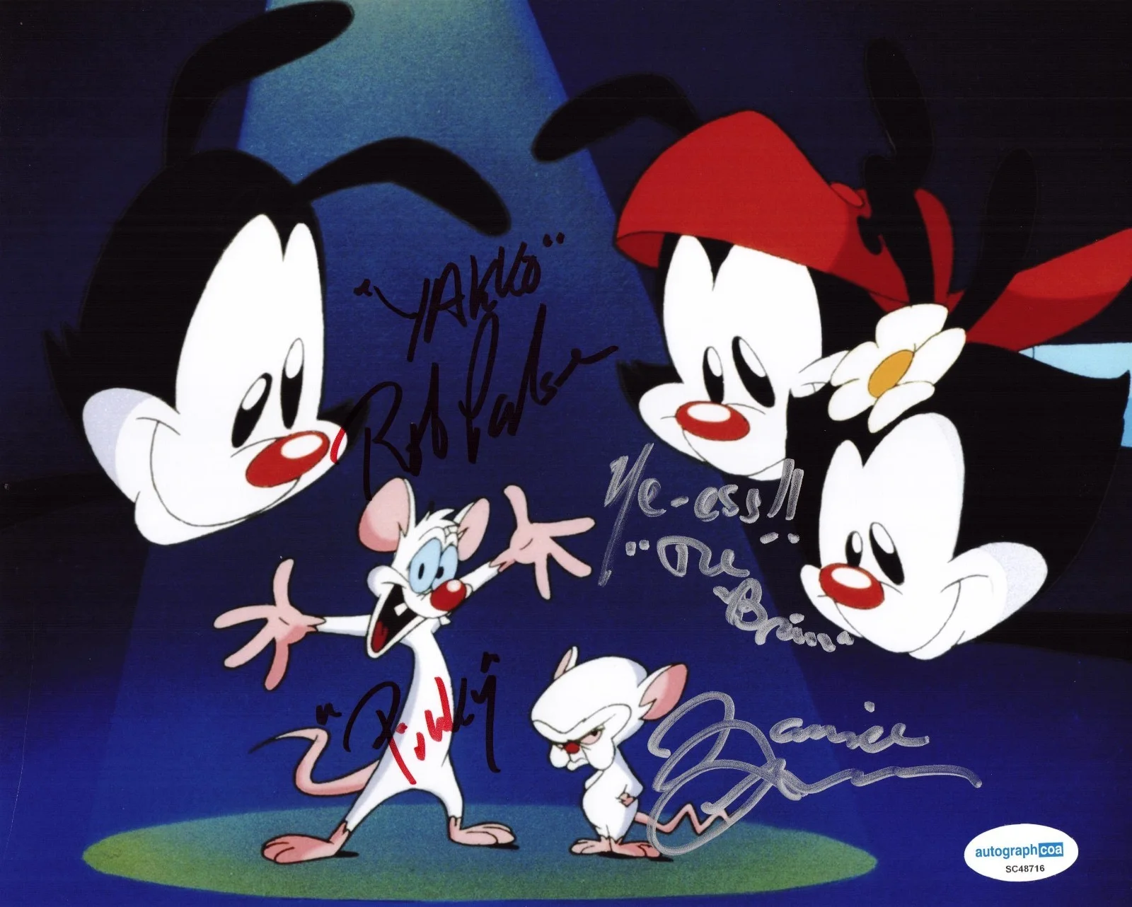 Rob Paulsen and Maurice LaMarche — Rob Paulsen Maurice LaMarche signed autographed 8x10 photo Pinky and the Brain