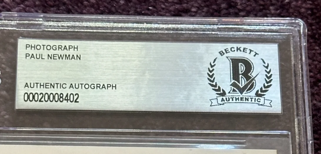PAUL NEWMAN — PAUL NEWMAN Signed 8 X 10 PHOTO Beckett Encapsulated, image 3