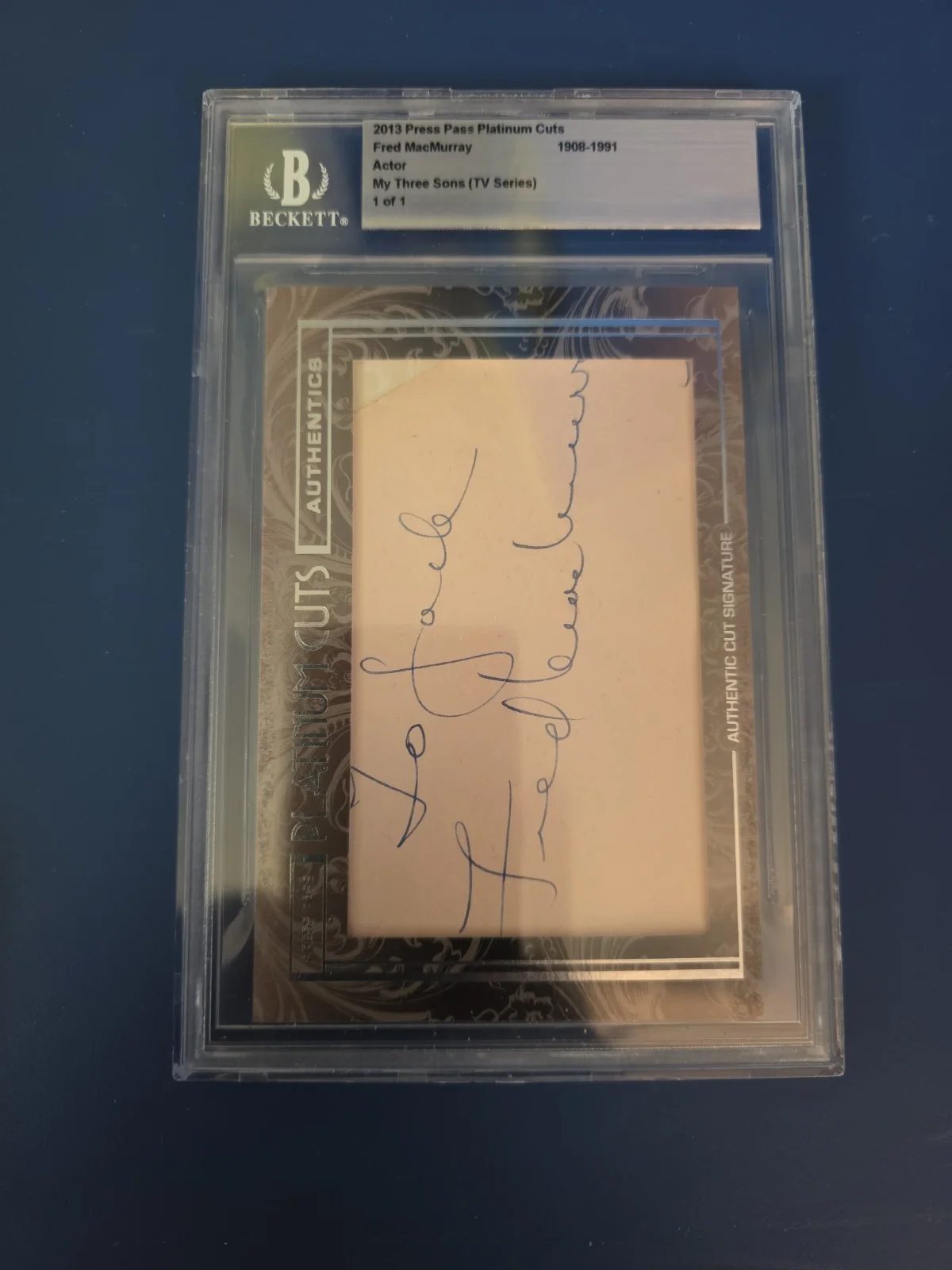 Fred Macmurray — Fred MacMurray Press Proof Platinum Cuts Authenticed by Beckett 1/1, image 3
