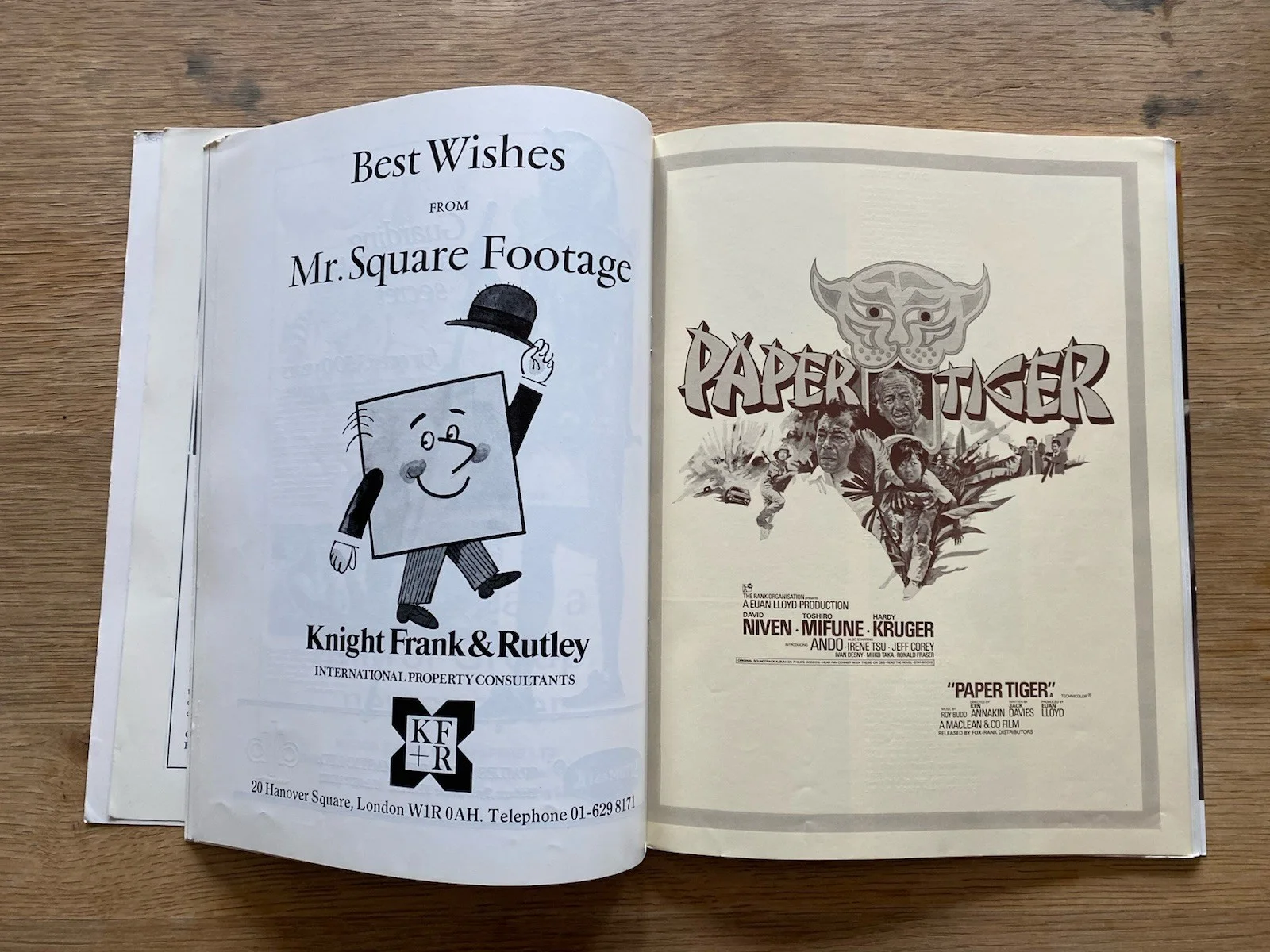 PAPER TIGER ROYAL WORLD CHARITY PREMIERE BROCHURE EMPIRE LEICESTER SQ 01/05/75, изображение 4