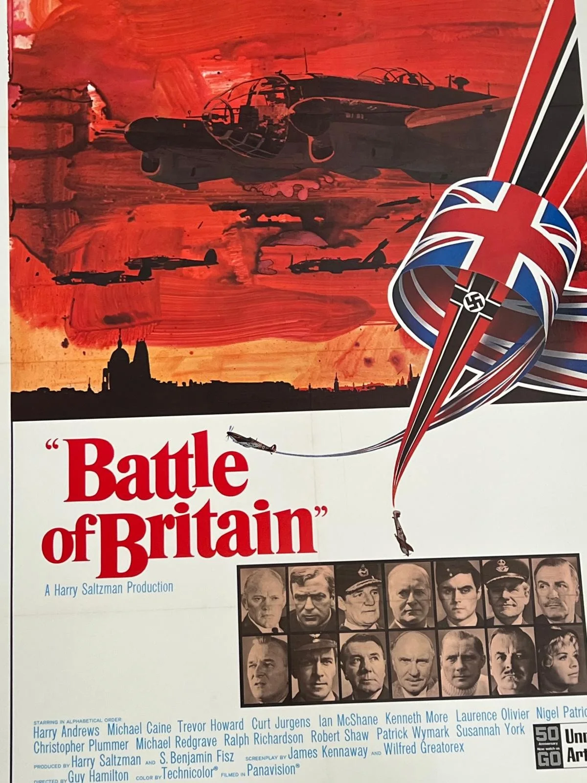 Battle of Britain 1969 Original US 1 Sheet (A) LINEN BACKED 27X41" Film Poster, изображение 5