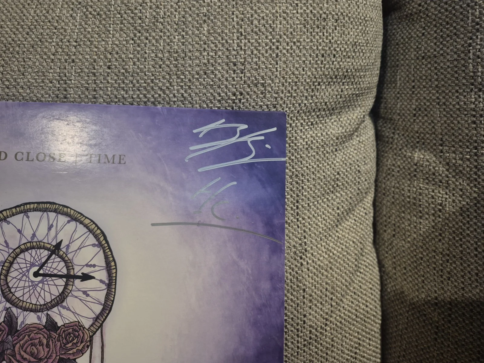 Time by Hold Close Vinyl Signed Autographed LP Record Clear Vinyl, image 2