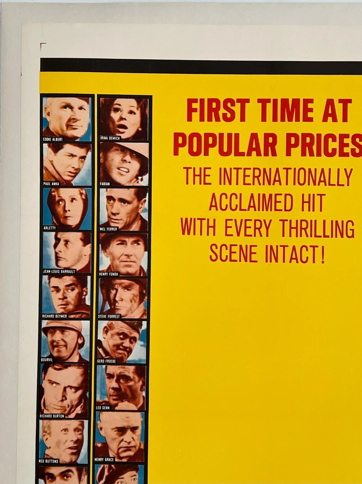 The Longest Day 1962 US 1 Sheet LINEN BACKED Film Poster 27x41" John Wayne WWII, изображение 4