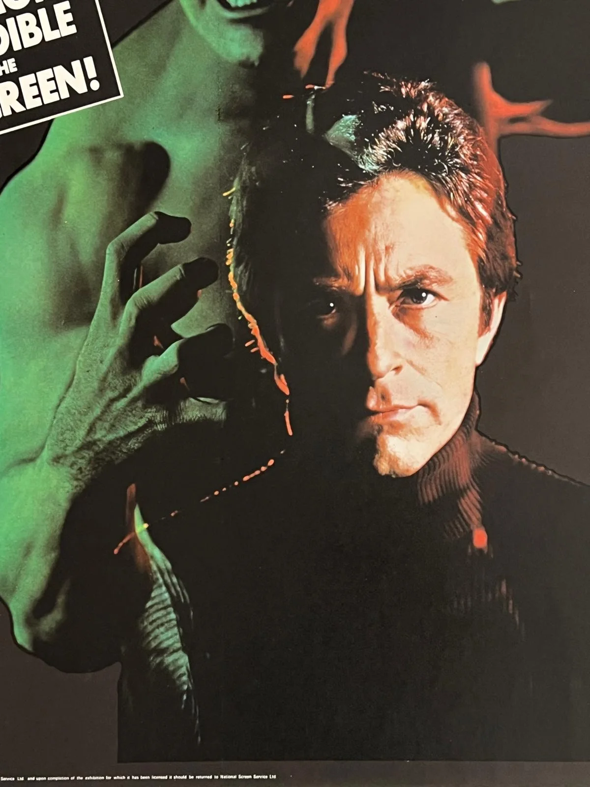 The Incredible Hulk Original UK British Quad 1979 LINEN BACKED Film Poster 30x40, изображение 5
