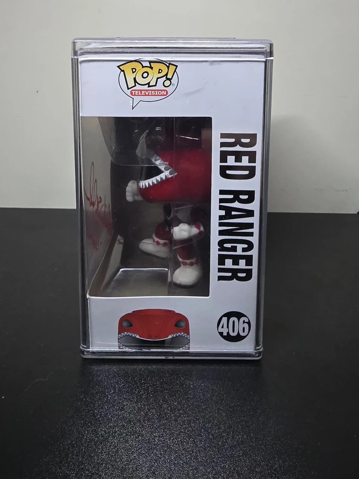 Funko Pop Red Ranger Mighty Morphin Power Rangers Signed Autographed Figure, image 2