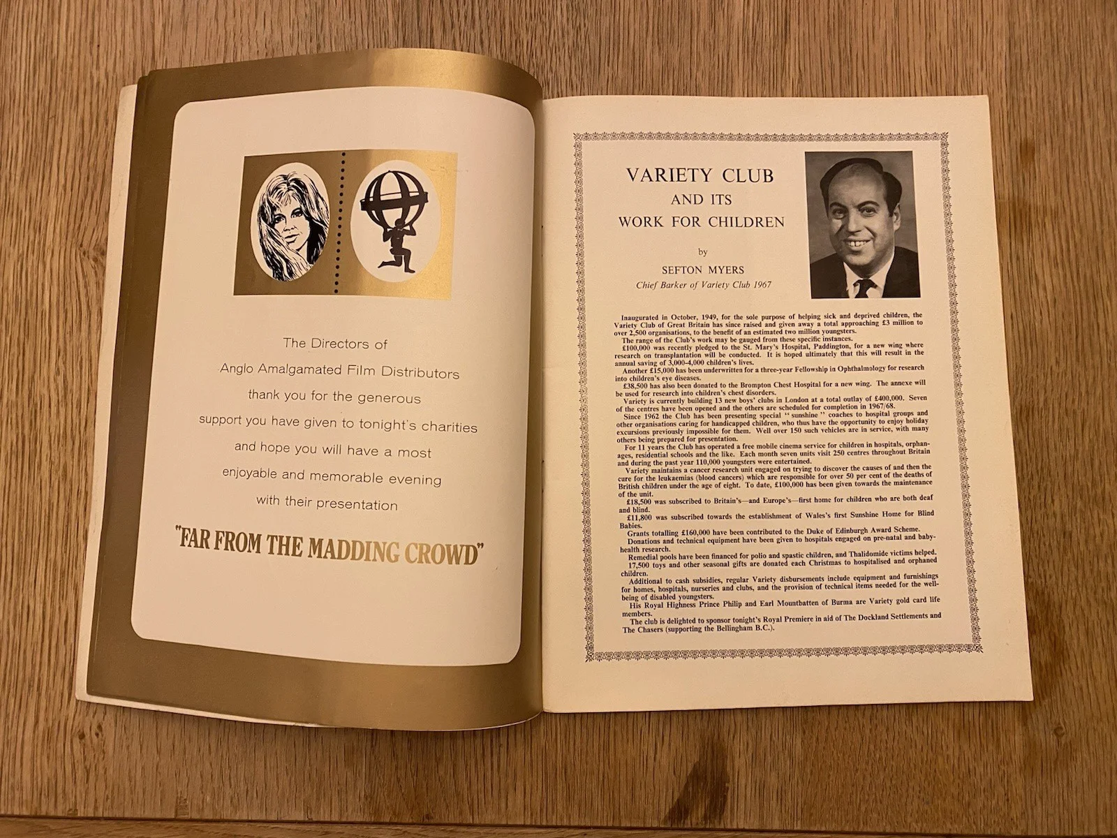 FAR FROM THE MADDING CROWD - ROYAL PREMIERE BROCHURE ODEON MARBLE ARCH 16/10/67, image 3