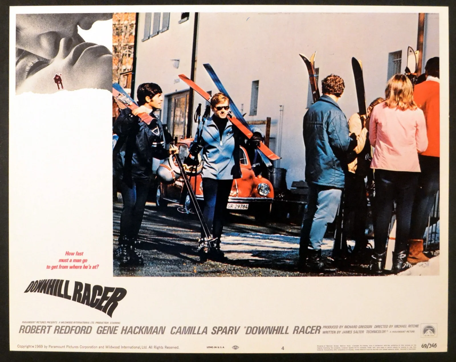 DOWNHILL RACER 1969 Robert Redford, Camilla Sparv 5 LOBBY CARDS, image 4