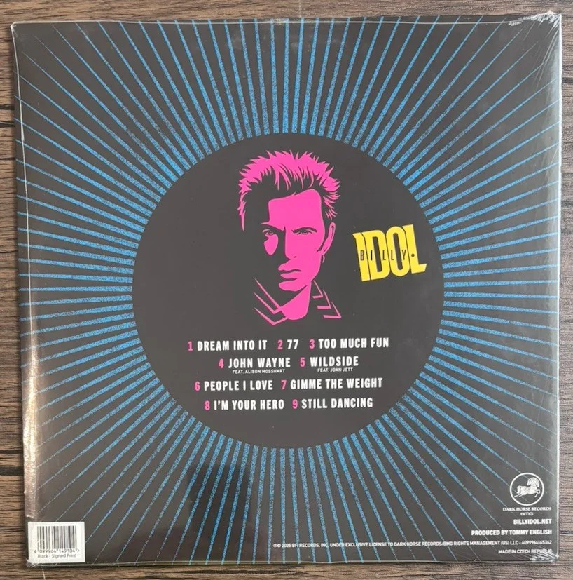 Billy Idol — Billy Idol - Dream into It LP Black Vinyl SIGNED Insert Autographed, image 2