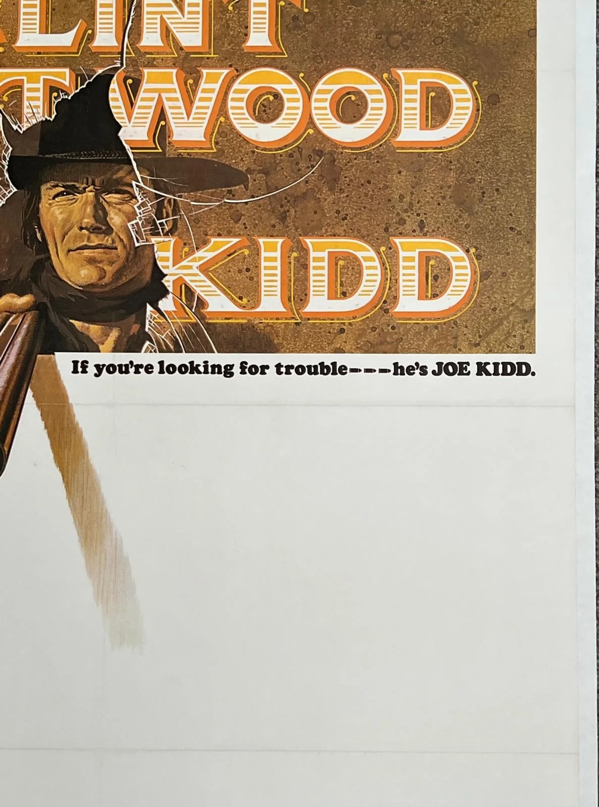 Joe Kidd US One Sheet 1972 Original LINEN BACKED Film Poster 27x41", image 2