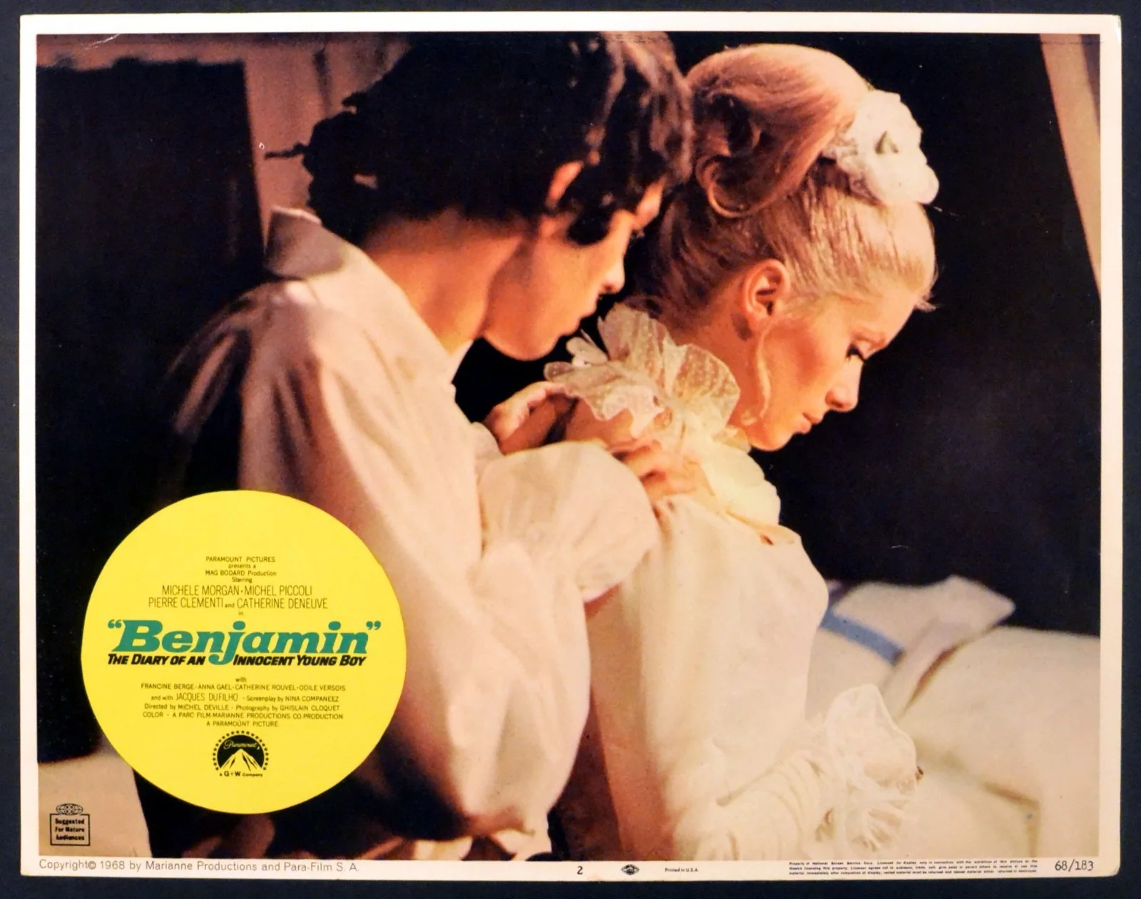 BENJAMIN 1968 Michèle Morgan, Catherine Deneuve, Pierre Clementi LOBBY SET, image 2
