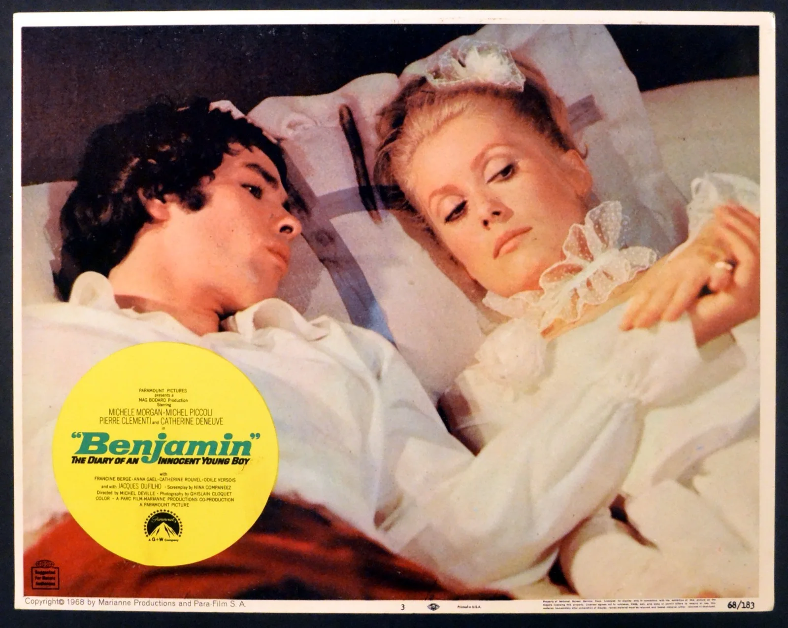 BENJAMIN 1968 Michèle Morgan, Catherine Deneuve, Pierre Clementi LOBBY SET, image 3