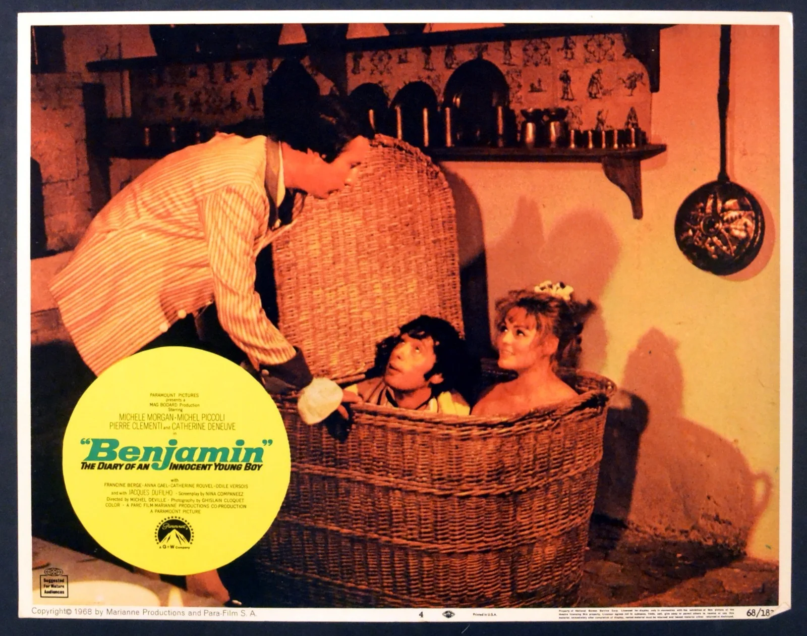 BENJAMIN 1968 Michèle Morgan, Catherine Deneuve, Pierre Clementi LOBBY SET, image 4