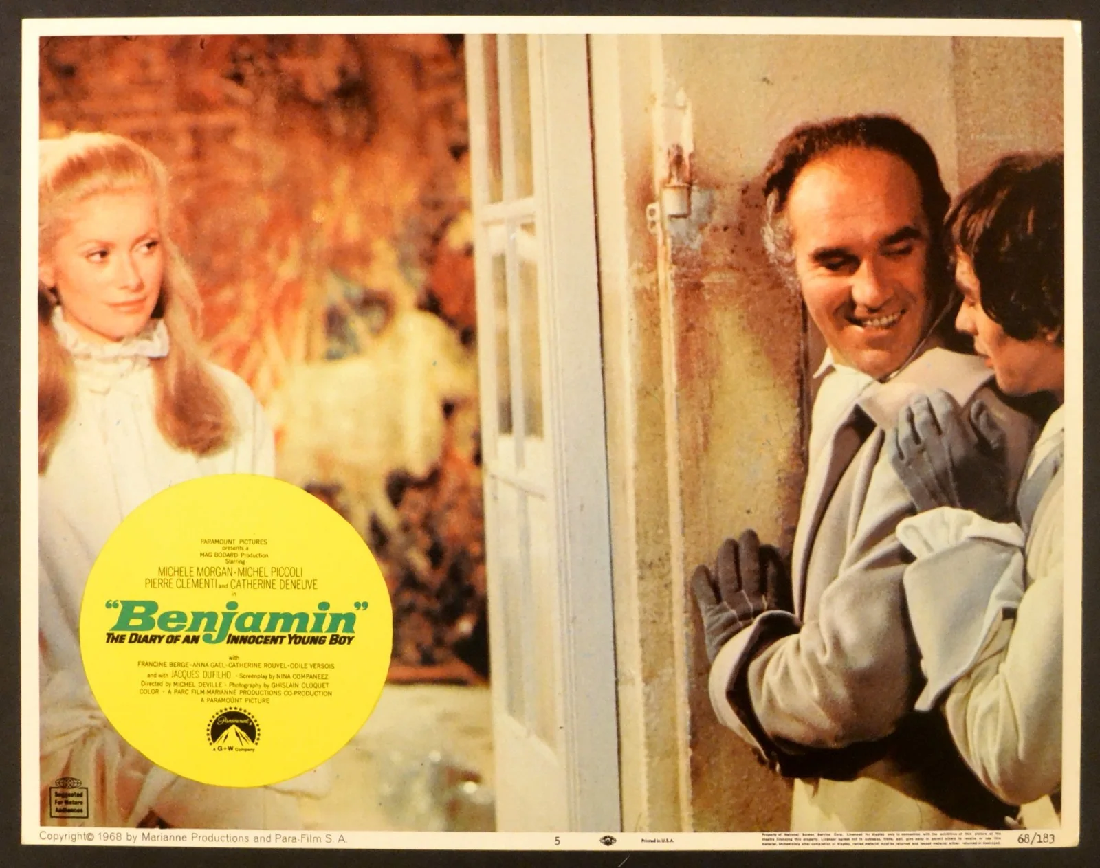 BENJAMIN 1968 Michèle Morgan, Catherine Deneuve, Pierre Clementi LOBBY SET, image 5