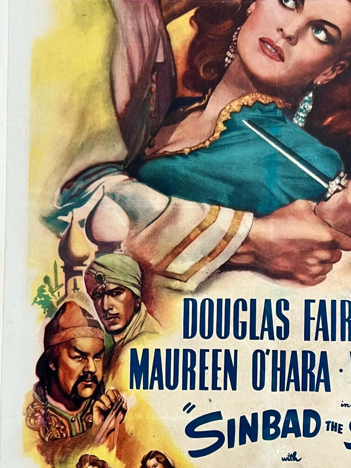 Sinbad The Sailor 1946 US 1 Sheet Original LINEN BACKED Film Poster w/cert 27x41, изображение 5