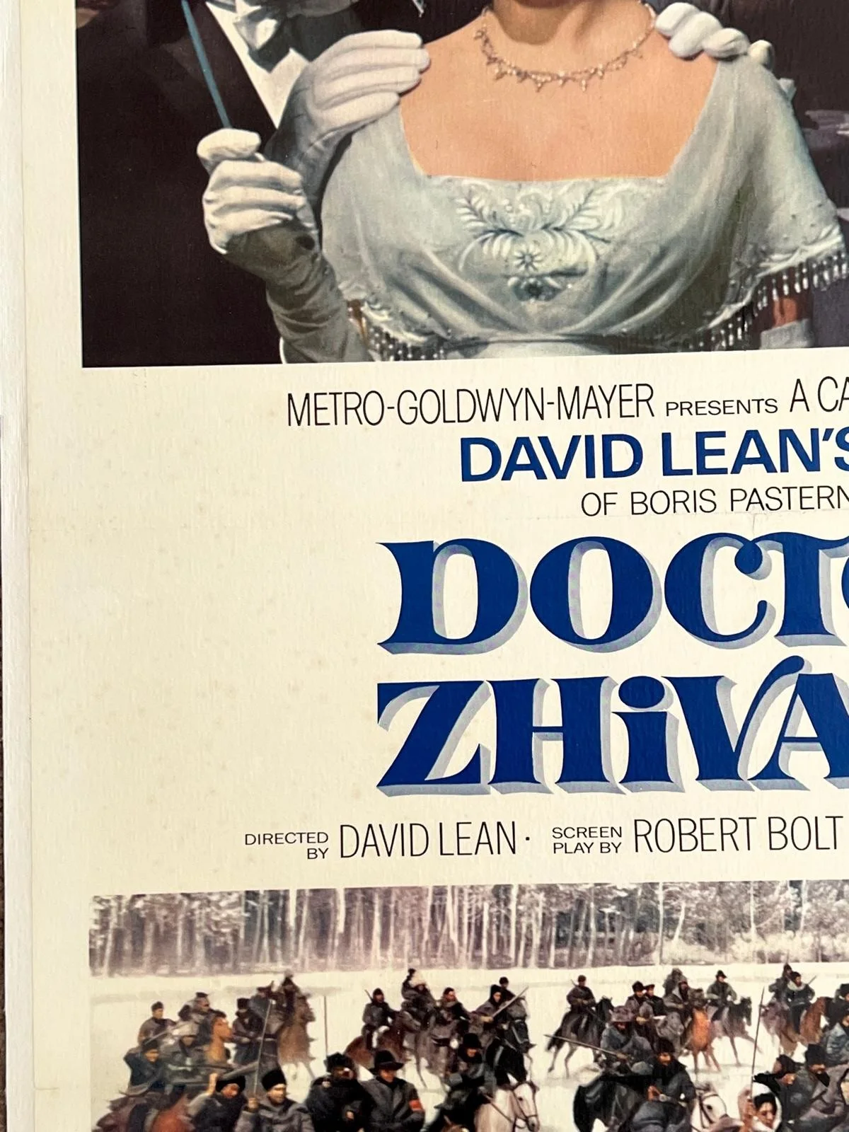 Doctor Zhivago US 1 Sheet 1965 LINEN BACKED w/cert 27x41" Original Film Poster, изображение 3