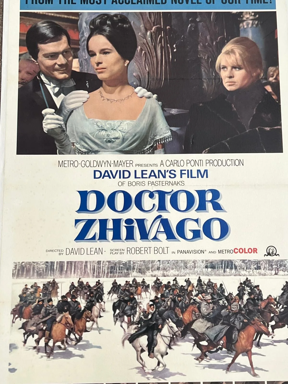 Doctor Zhivago US 1 Sheet 1965 LINEN BACKED w/cert 27x41" Original Film Poster, изображение 4