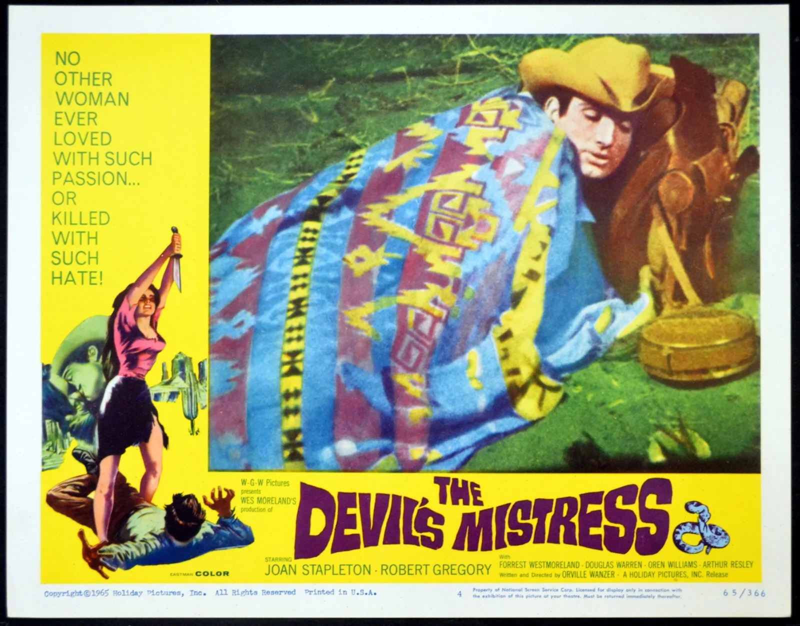 DEVIL’S MISTRESS 1965 Joan Stapleton, Robert Gregory 3 LOBBY CARDS, image 2