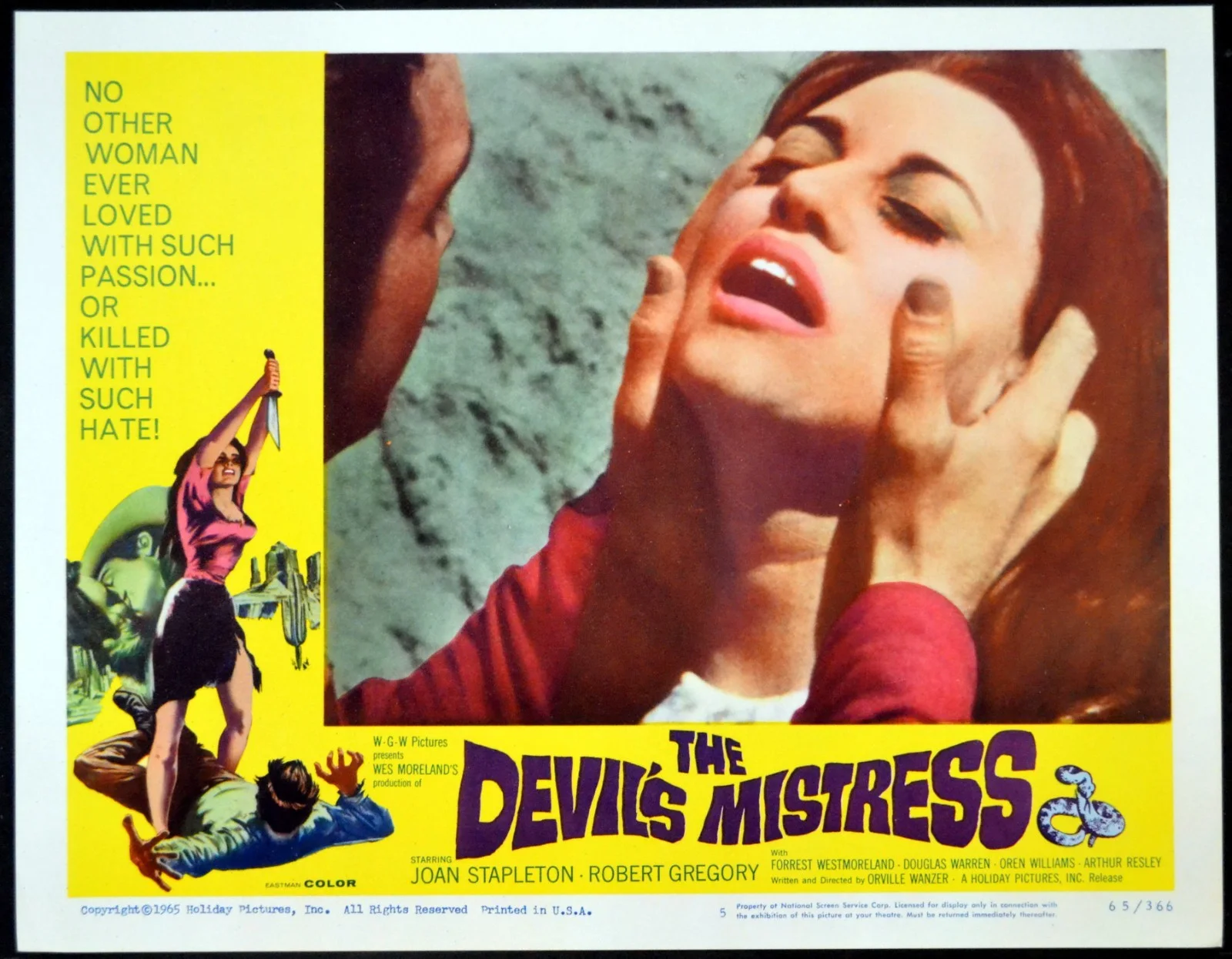 DEVIL’S MISTRESS 1965 Joan Stapleton, Robert Gregory 3 LOBBY CARDS, image 3